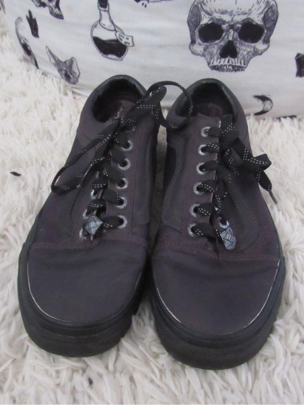 Limited Edition Deathly Hallows Harry Potter Vans Low-Top Sneakers in Black